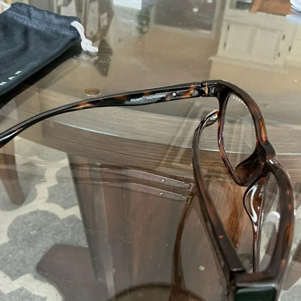 GUNNAR Rush Tortoise Blue Light Blocking Glasses Clear Lens Round Lightweight